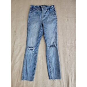 Good American Jeans Womens 2 25x25 Waist Distressed Stretch Mid Rise Modern USA